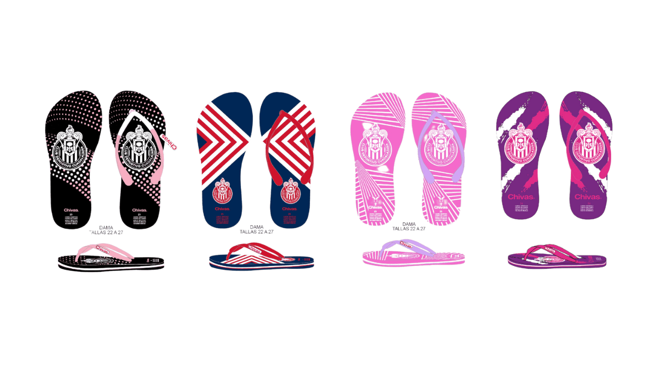 Sandalias Chivas club deportivo Guadalajara al mayoreo económicas y resistentes | ModaCool México