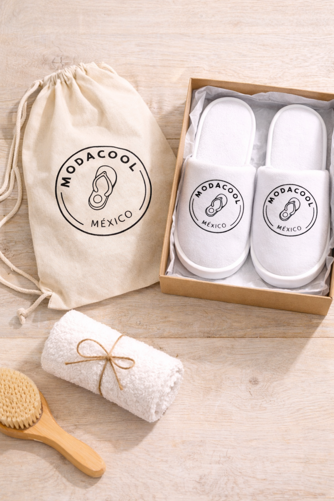 Kits personalizables de pantuflas o sandalias con tu logo