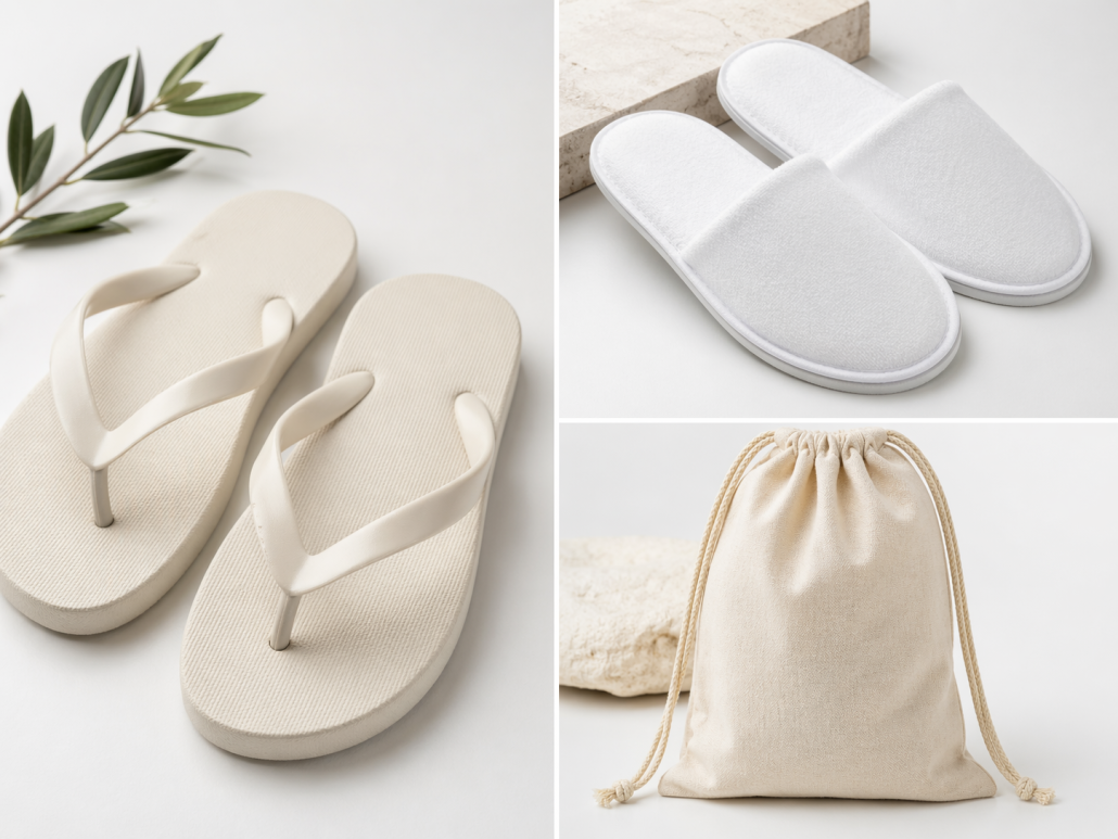 Kits personalizables de pantuflas o sandalias con tu logo