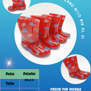 Bota americano niño