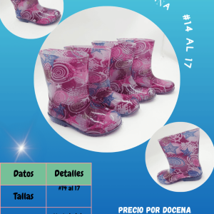 Bota estampada espiral niña