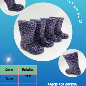 Bota estampada leopardo niña
