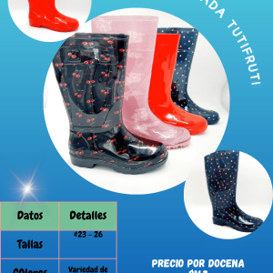 Bota estampada tutifruti dama