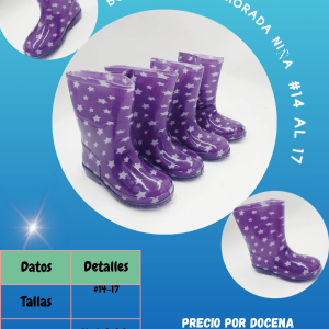 Bota estampada estrella niña