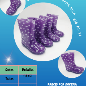 Bota estampada estrella niña