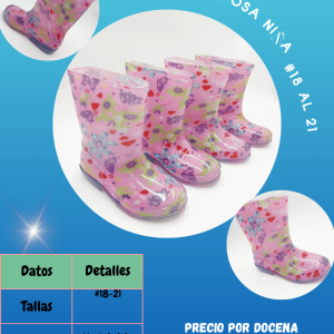 Bota estampada mariposa niña