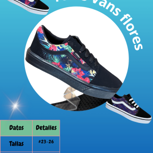 Tenis Vans flores dama